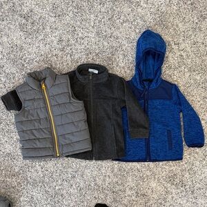 BUNDLE: Minus Zero Hoodie Jacket, Old Navy Puffer Vest, Columbia Fleece Jacket